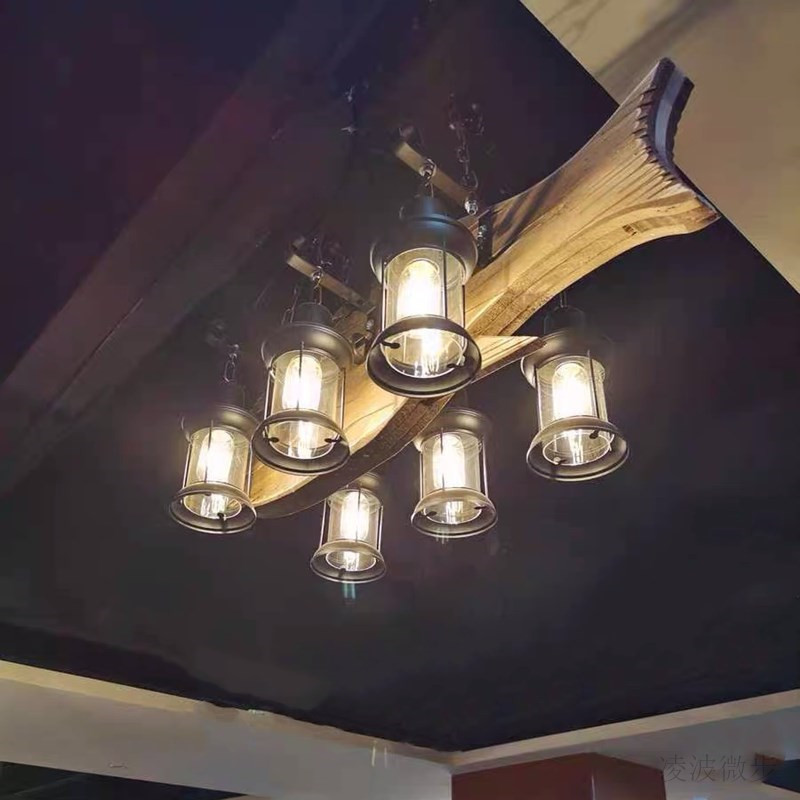 工业风吊灯美式乡村漫网咖啡餐厅酒吧吧台美式吊灯复古吊灯创意灯详情15