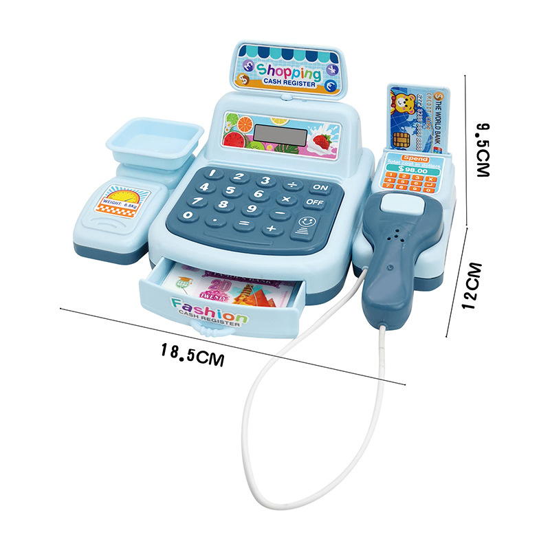 Cross-border children's pretend play toy supermarket cash register role-playing mini simulation convenience store cash register model pic 5