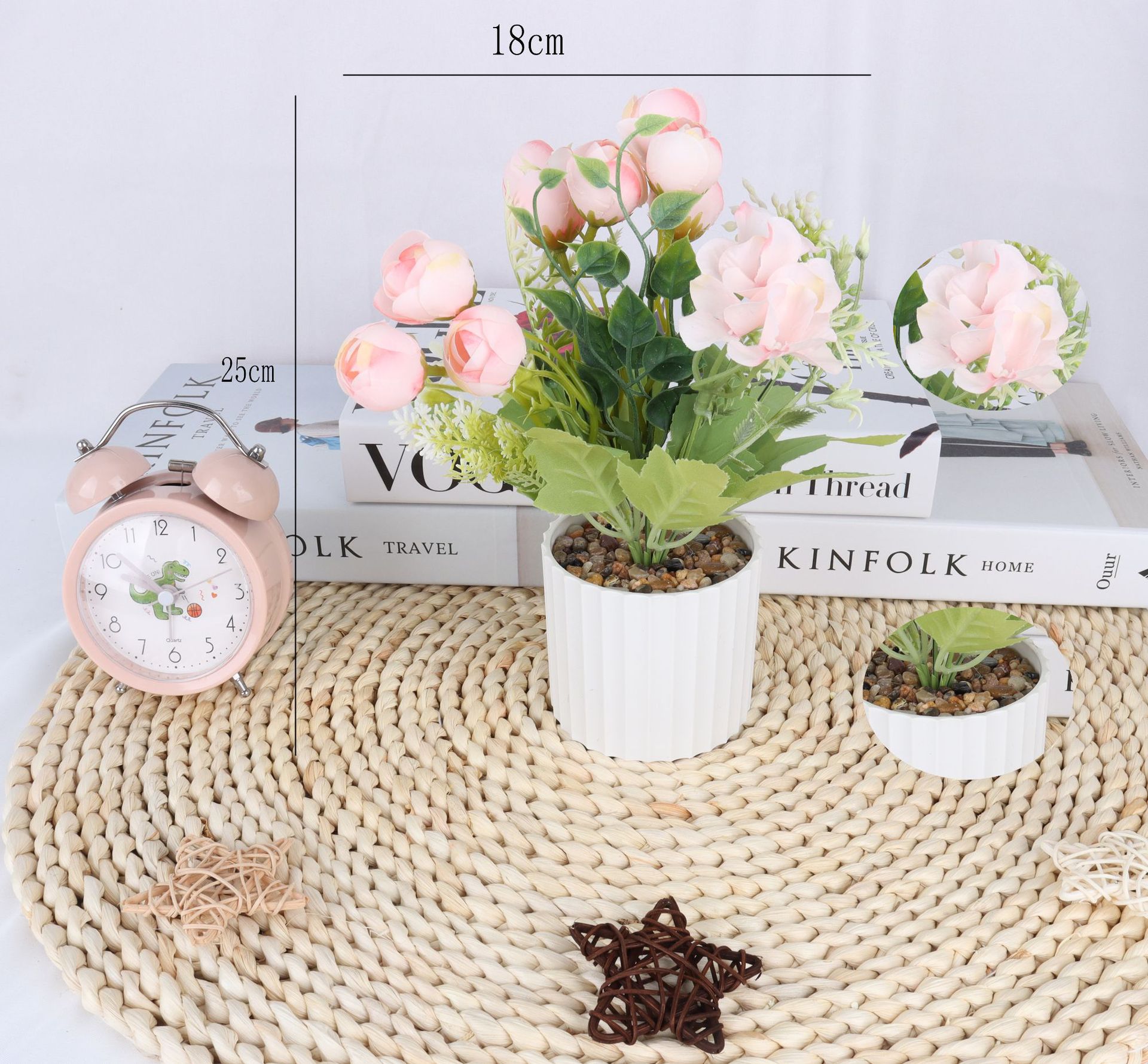 Simulated snow bud potted plants/simulated flower bonsai/simulated flower creative indoor small ornaments/Amazon factory direct pic 4