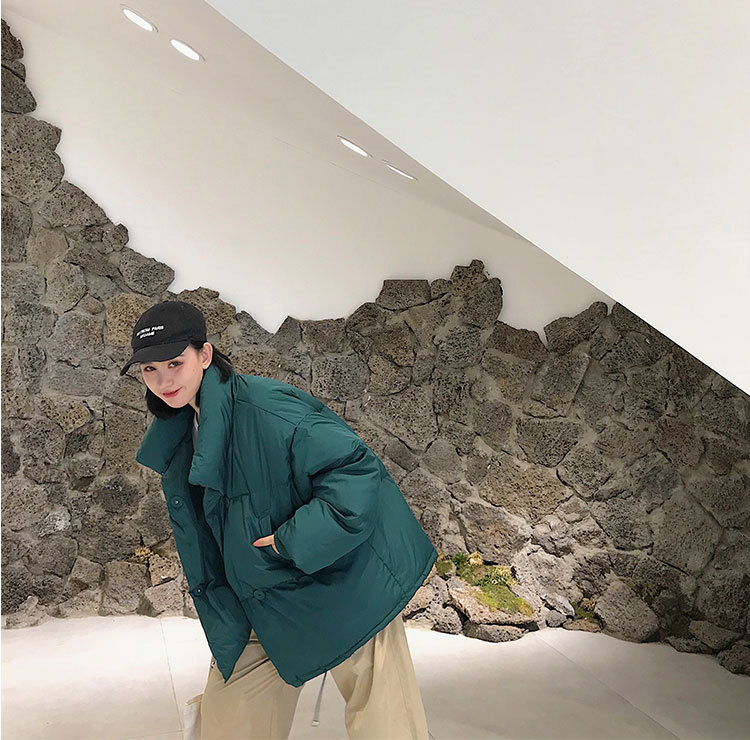 New large-sized thickened bread jacket, down jacket, cotton-padded jacket, student stand-up collar short coat for women pic 18