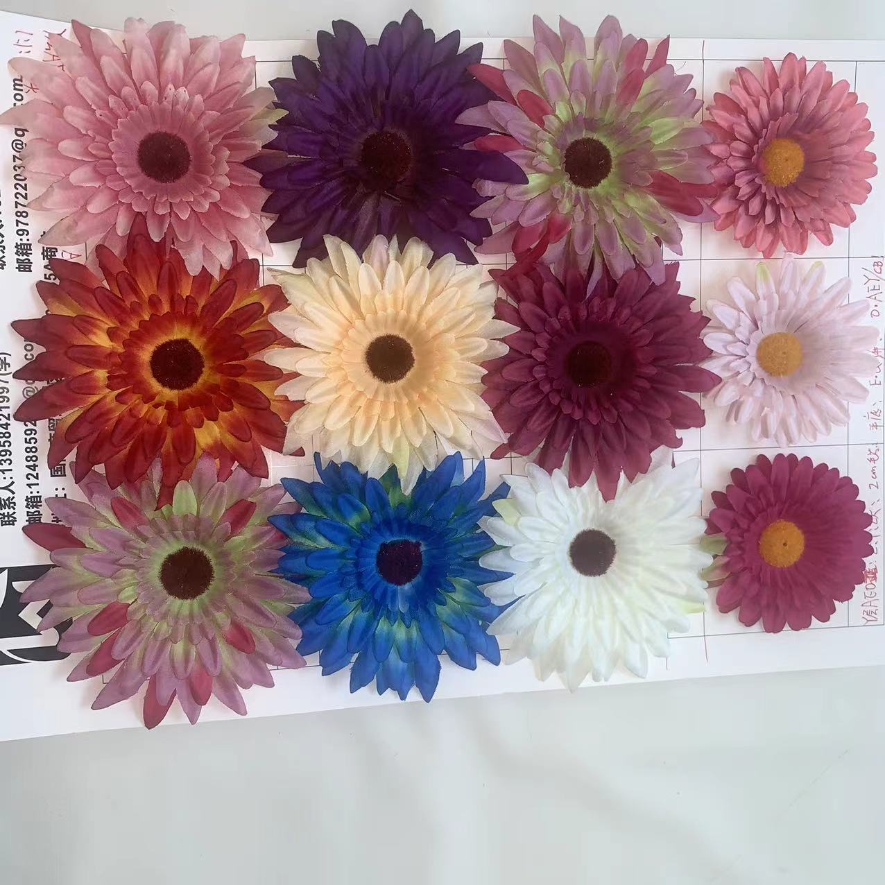 A comprehensive collection of artificial chrysanthemum flowers, peonies, cherry blossoms, tea roses, cheap and beautiful flower heads, carnations, artificial flower heads, and flower matching wholesale pic 16