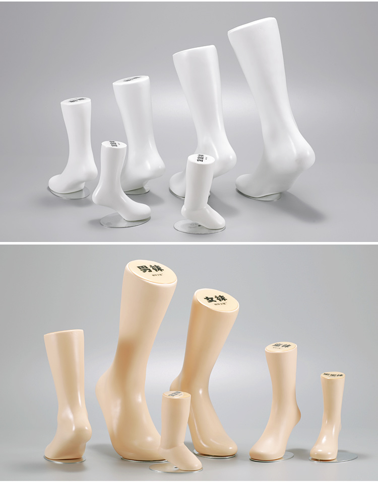 厂家直销男女儿童宝宝无缝脚模鞋模 加厚磁铁脚模 仿真腿模模袜详情11