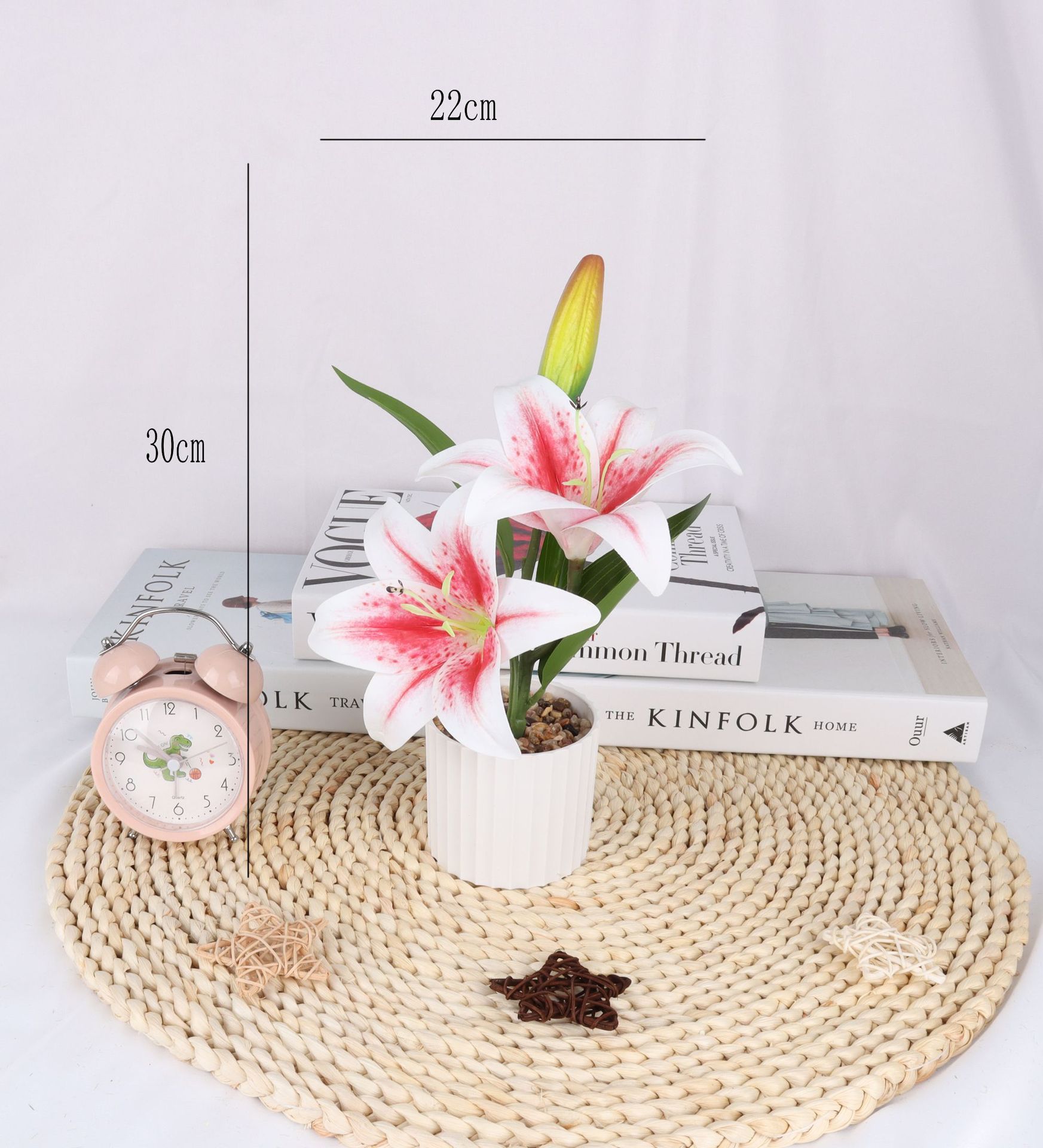 Artificial lily potted plants/artificial bonsai/artificial flower creative indoor small ornaments/Direct supply from Amazon factory pic 2