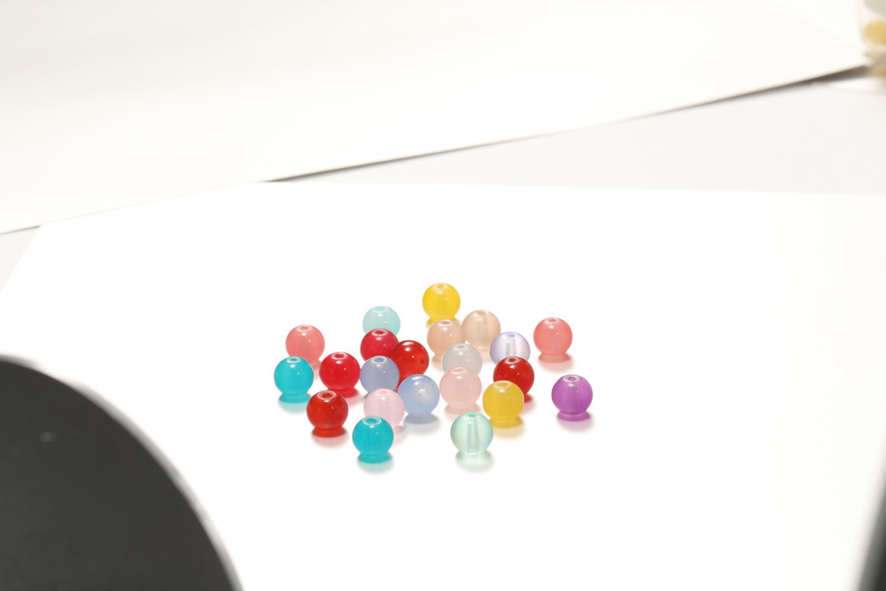 10mm imitation jade glass beads, round beads, loose beads, diy bracelet material accessories, glass beads, imitation agate beads, string beads, matching beads pic 18