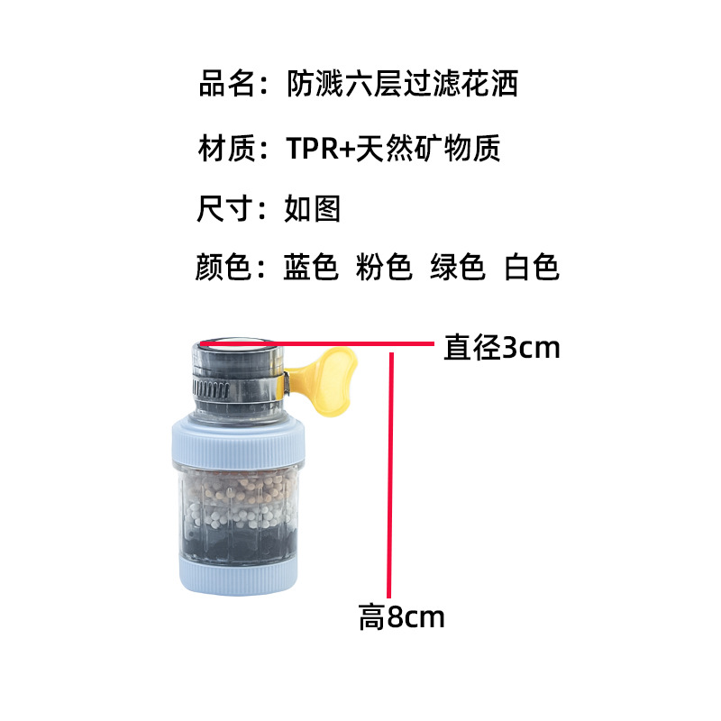 过滤器水龙头万能接口可拆洗厨房净水器家用自来水防溅花洒滤水器详情3
