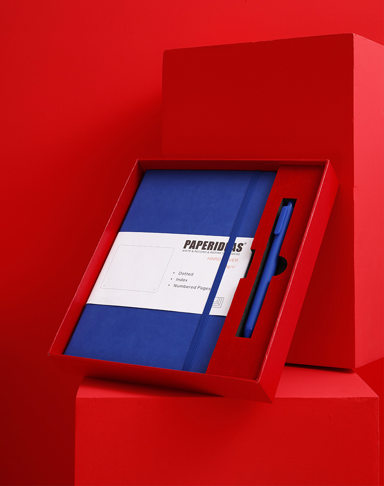 A5 high-end elastic band binding notebook, business office notepad gift box set, customized logo for annual meeting gifts pic 18