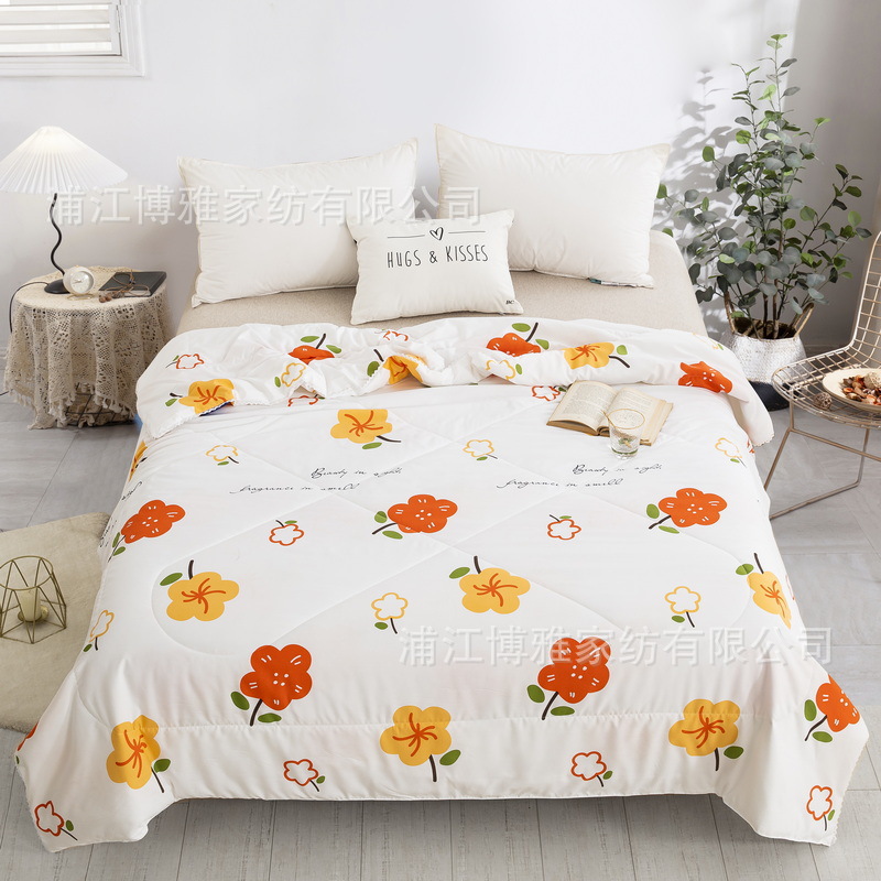 Wholesale of new Korean washable cotton summer quilts, summer air-conditioned quilts, washable summer cooling quilts, gift bed sheets, double thin quilts pic 20