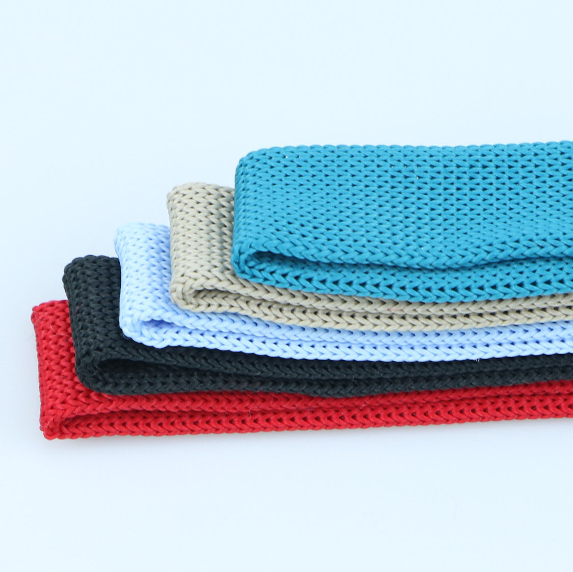 In stock: 300-color 25mm / 20mm knitted hollow tape, hollow knitted webbing, low-elasticity filament cylindrical hollow flat tape pic 18