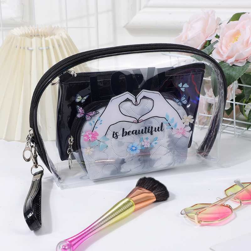 卡通可爱少女心PVC防水洗漱包化妆包化妆品收纳袋洗漱用品手提袋详情4