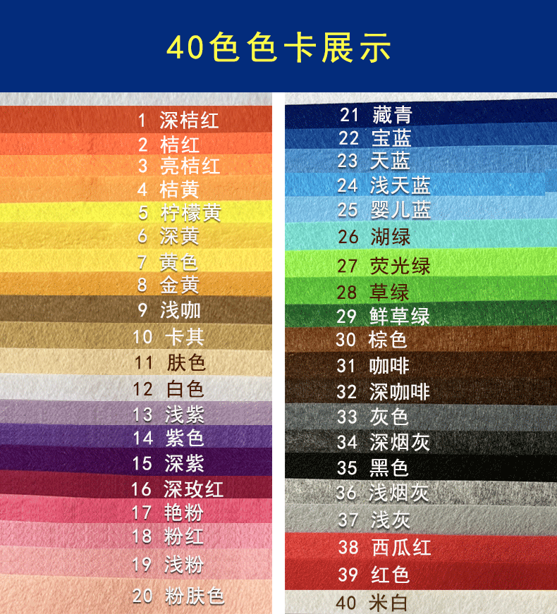 Factory wholesale felt fabric, diy colored non-woven fabric, needle-punched non-woven fabric 2mm thick pic 2