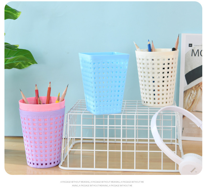 镂空垃圾桶客厅卧室卫生间 创意桌面车载办公家用多功能收纳垃圾详情4