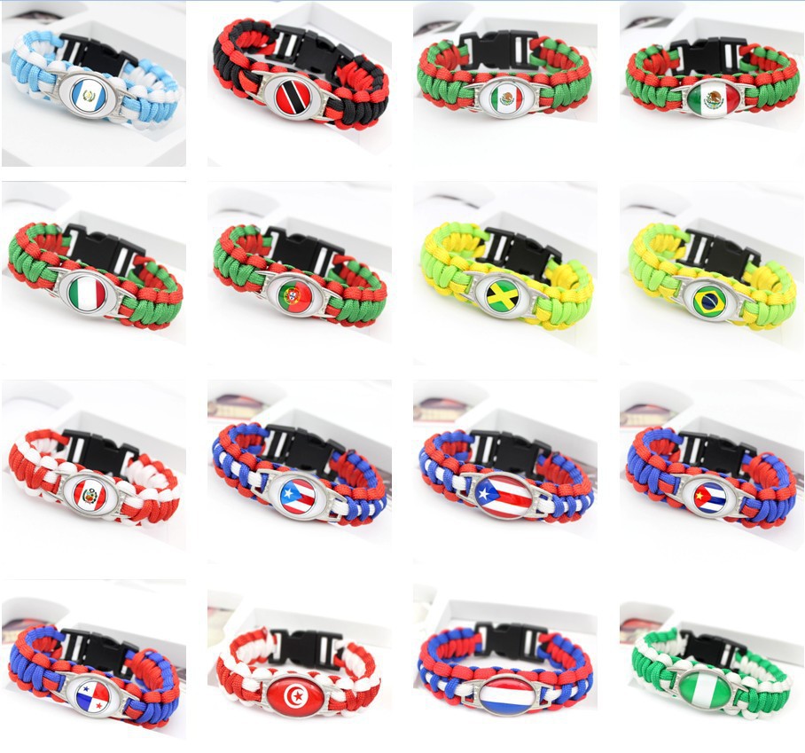 世界各国国旗手环 委内瑞拉 巴拉圭  国旗伞绳编织手链详情39