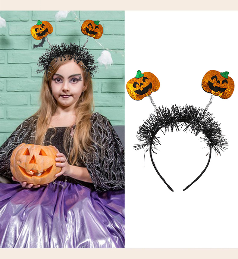 2024新款跨境发饰 万圣节恶魔幽灵南瓜发箍 派对头扣聚会表演头箍 其他分类精选详情6