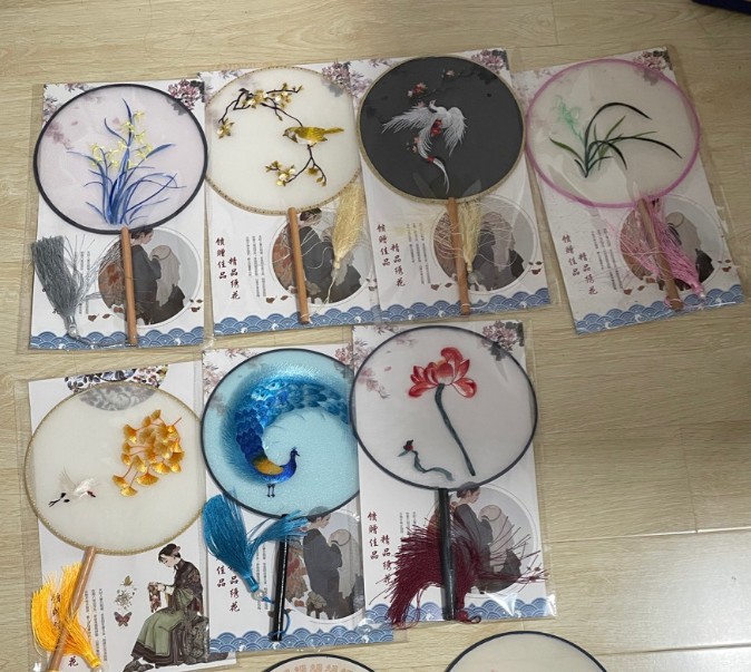 古风扇子企业团扇圆扇中国风蒲扇汉服刺绣宫廷团扇直供详情30