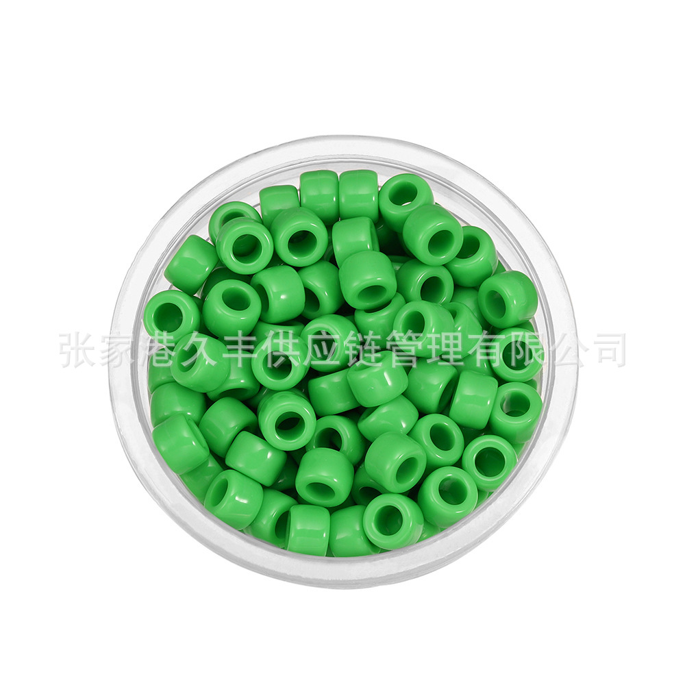 Best-selling pony beads, large-hole beads, colored transparent matte Pony bucket beads, scallion powder plastic DIY dirty braid fake divergent beads pic 13