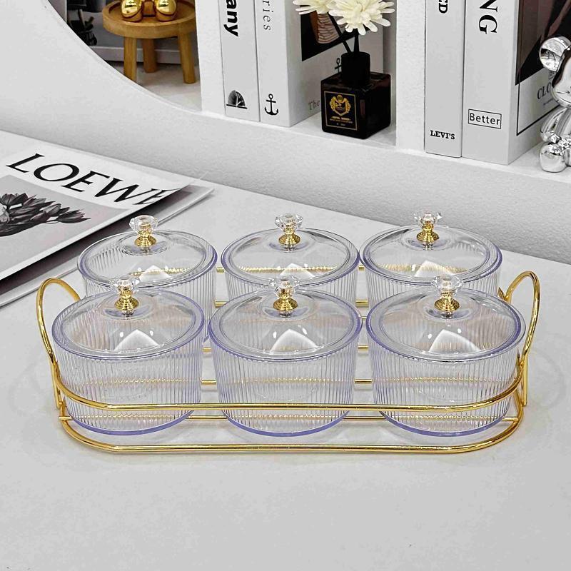 31水果盘家用客厅茶几茶点零食糖果点心坚果分格小吃碟6格干果盘详情1