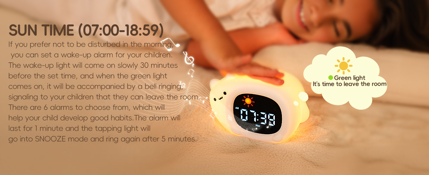 Cross-border Amazon best-selling trend products: alarm clock, breathing light, white noise sleep device, silicone night light, patting light pic 6