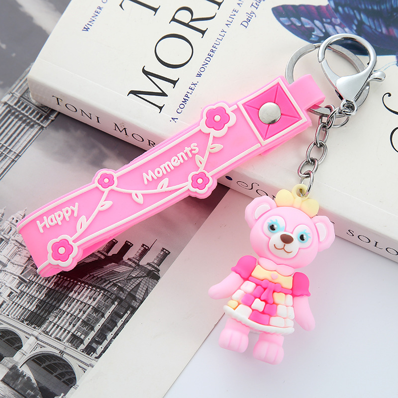 Duffy Bear keychain, internet-famous Lina Belle doll key chain, girlish little fox schoolbag pendant pic 10