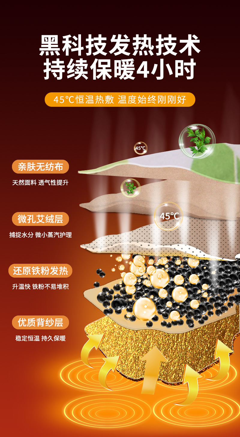 新款蒸汽暖手宝秋冬季学生写字打字绑手暖宝宝长时间暖脚自发热贴详情4