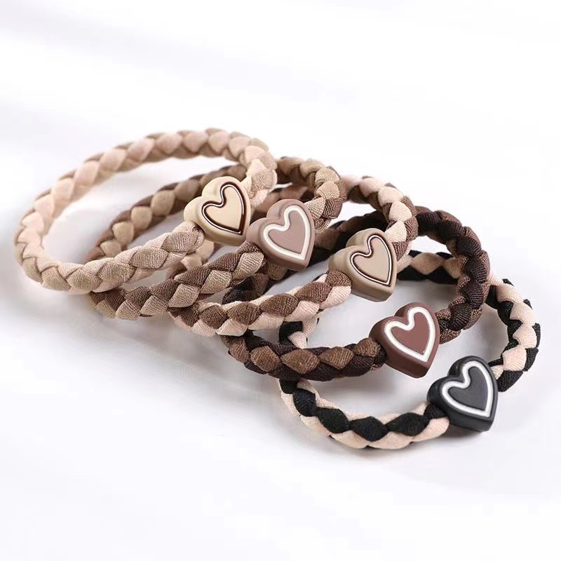 Star Korean-style simple high-tied ponytail hair tie with thick twisted high-elasticity rubber band bun hair tie 02 pic 10