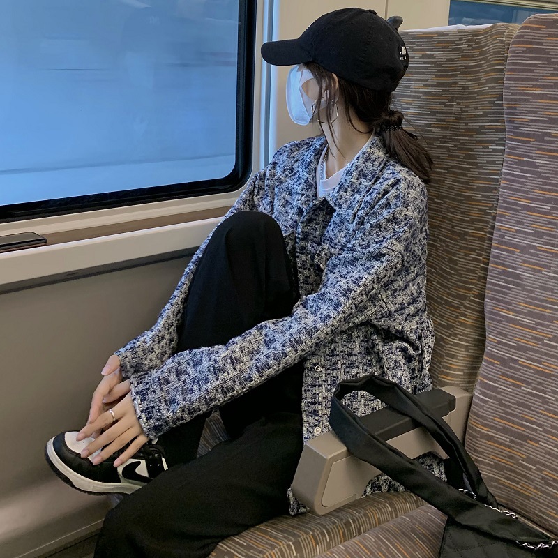 2022春秋新款中长款小香风设计感小众女装外套女薄款感上衣潮ins详情4