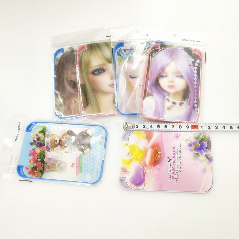 Portable mirror, 3D blinking mirror, folding mirror, animated makeup mirror, small mirror, square mirror, student dressing mirror pic 3