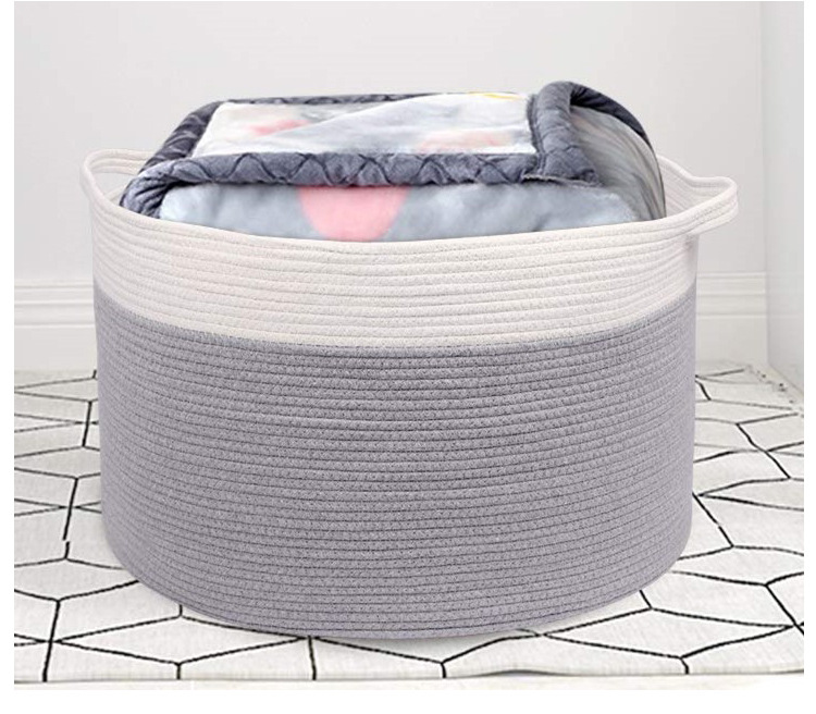 Cotton rope storage baskets, household items, cotton thread storage buckets, toys, sundries, dirty clothes storage baskets, multi-specification storage baskets pic 11