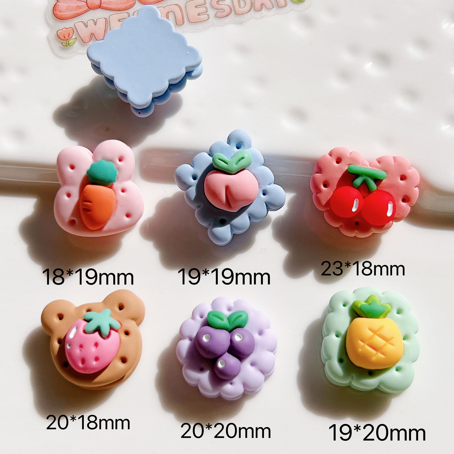 树脂饰品配件批发diy配件手工材料鞋扣帽子奶油胶头饰贴片晚安猪详情44