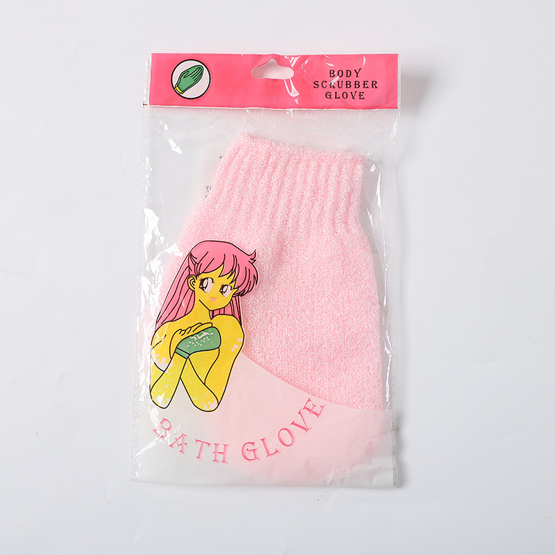 2022新款洗澡手套混色五指涤纶沐浴手套浴室大澡堂专用搓澡手套详情31