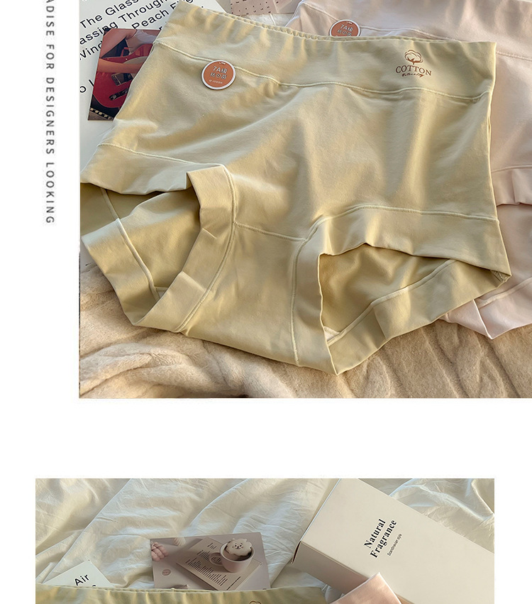 大码女士内裤女高腰提臀透气收腹胖mm200斤纯棉裆日系简约风短裤详情13