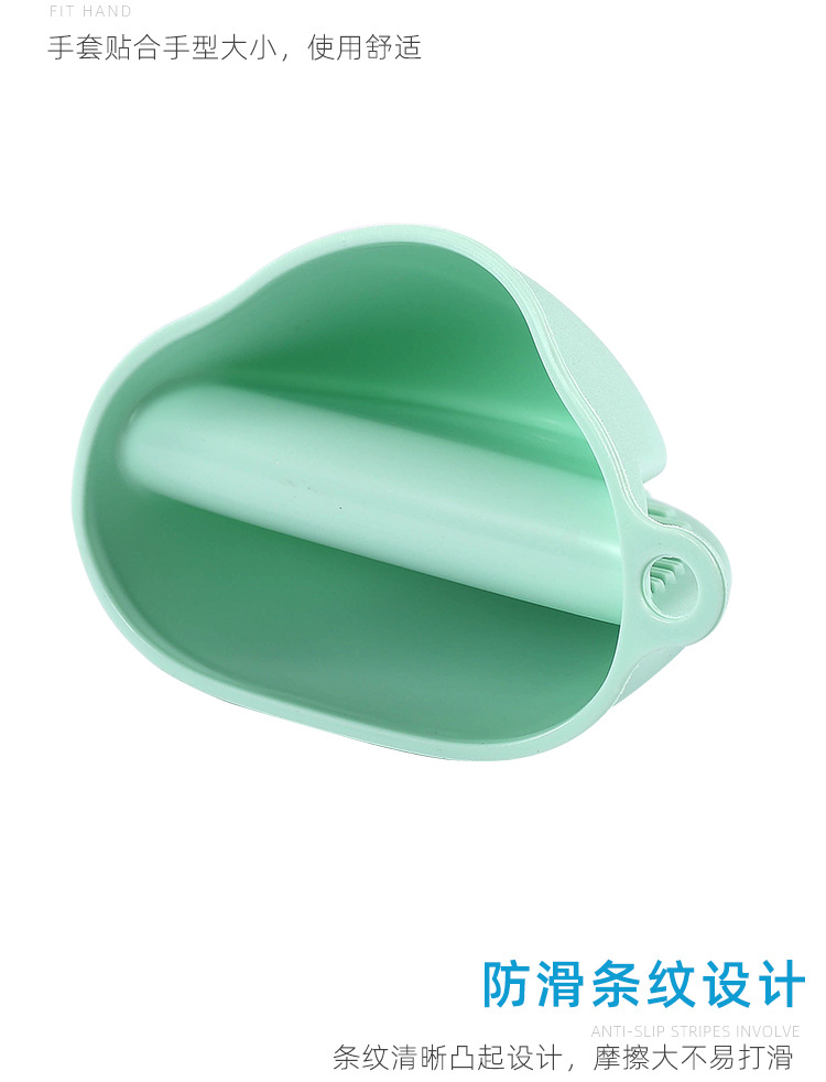 Silicone heat-insulating and heat-resistant hand clamps for kitchen tools, thickened heat-resistant and slippery dish clamps, shark gloves for microwave ovens and ovens pic 24