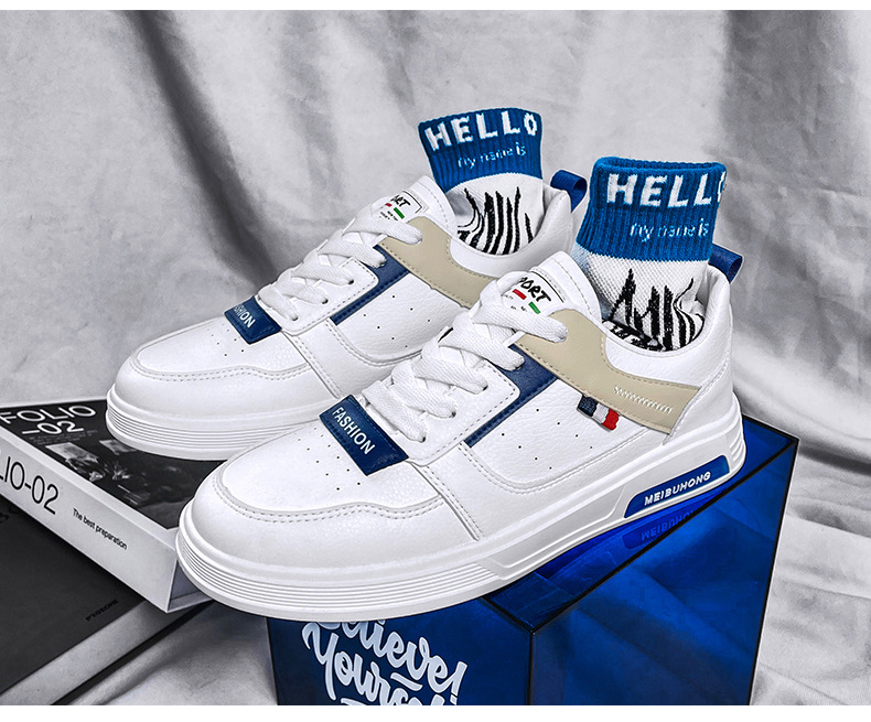 开学季小白鞋男生时尚滑板鞋透气休闲男鞋春季新款百搭运动潮男鞋详情16