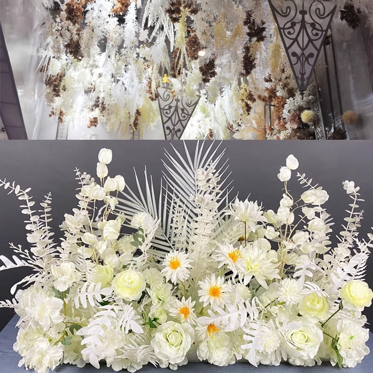 新款婚礼装饰婚庆花艺仿真花吊顶假花塑料花地排花引路T台插花详情19