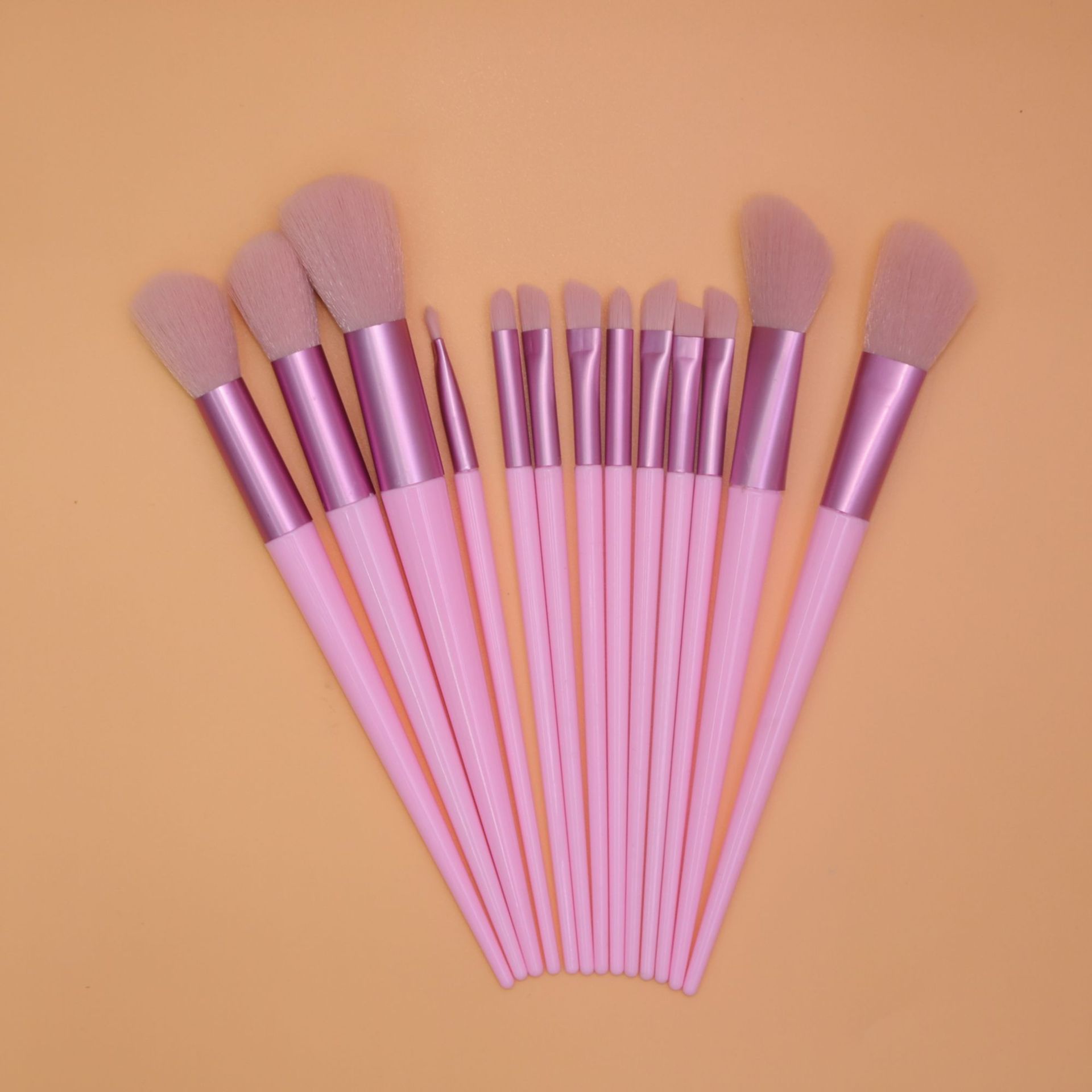 新款13支粉色化妆刷套装便携款软毛腮红刷眼影刷全套美妆工具详情2