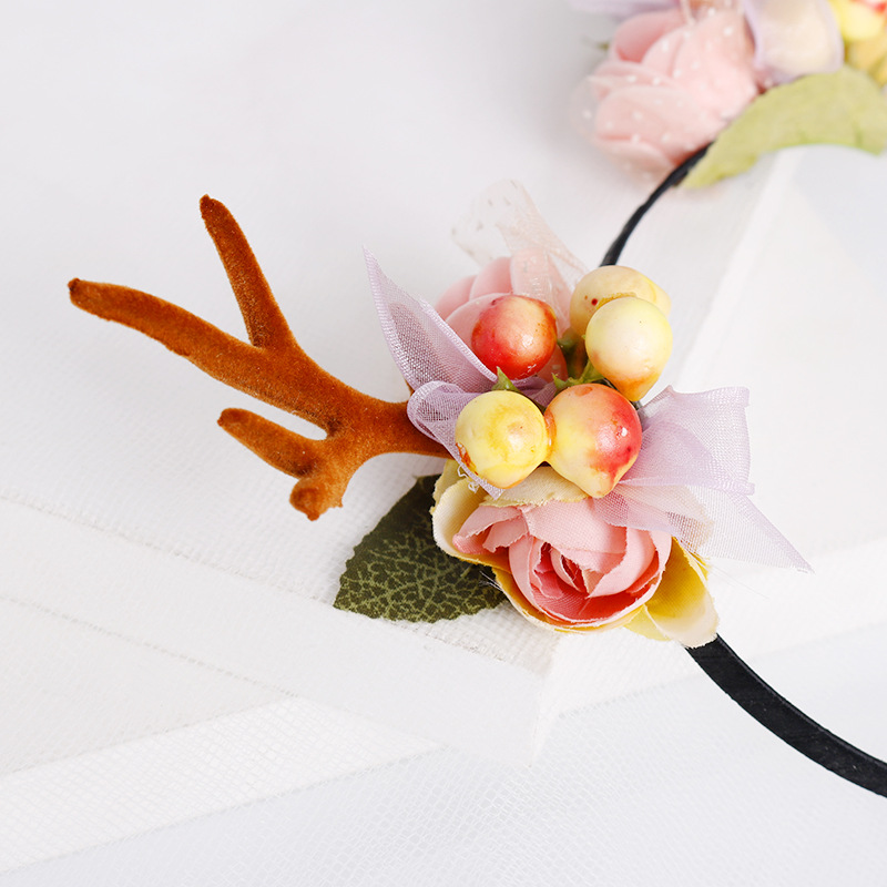 Xinyun Creative Christmas Antler headband Headband Hairpin 2018 New Style Forest Girl Elk Hairpin Hair Accessory pic 7