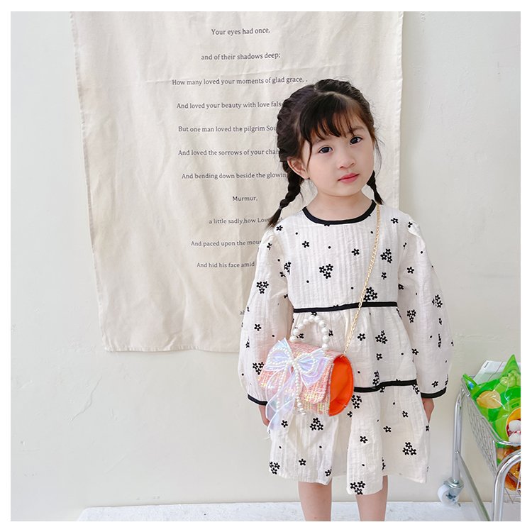 可爱女童斜挎包小香风时尚儿童手提斜背包包公主淑女珍珠包单肩包详情51