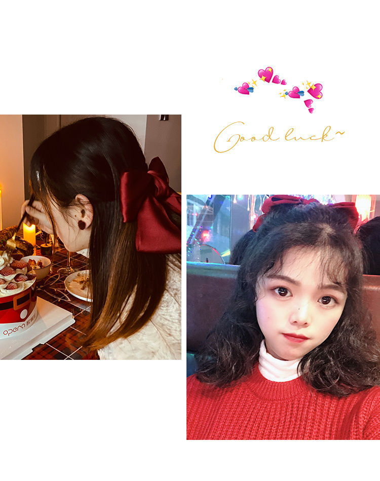 ins Korean-style large bow hair accessory, jk hair clip, fabric at the back of the head, Japanese-style school spring hair clip, hair rope and hairpin pic 13