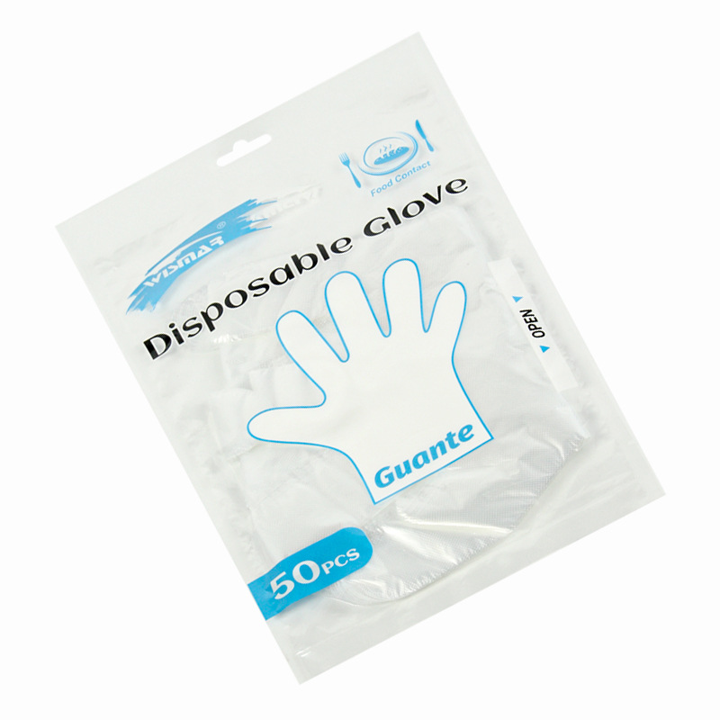 外贸英文包装 一次性手套家用防水厨房烘焙PE手套详情8