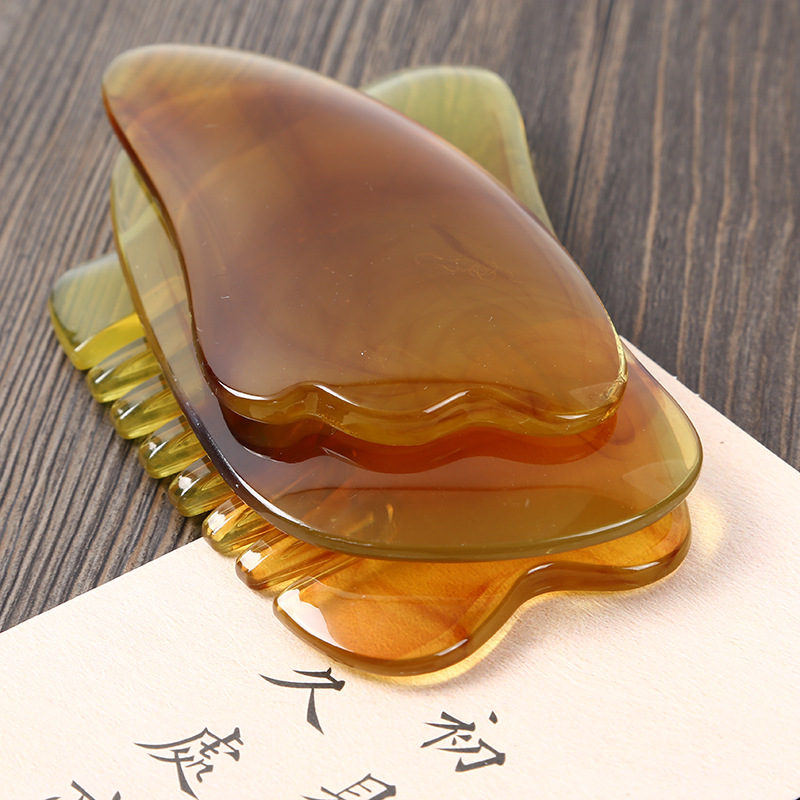 刮痧七件套树脂刮痧按摩板美容工具面部脸部拨筋棒点穴棒按摩梳详情11