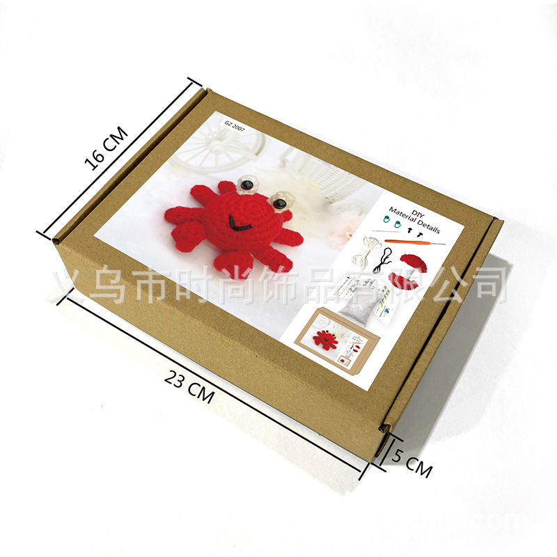 Crochet DIY yarn material kit, Learning knitting set, English instruction manual, Beginner crochet teaching video pic 6