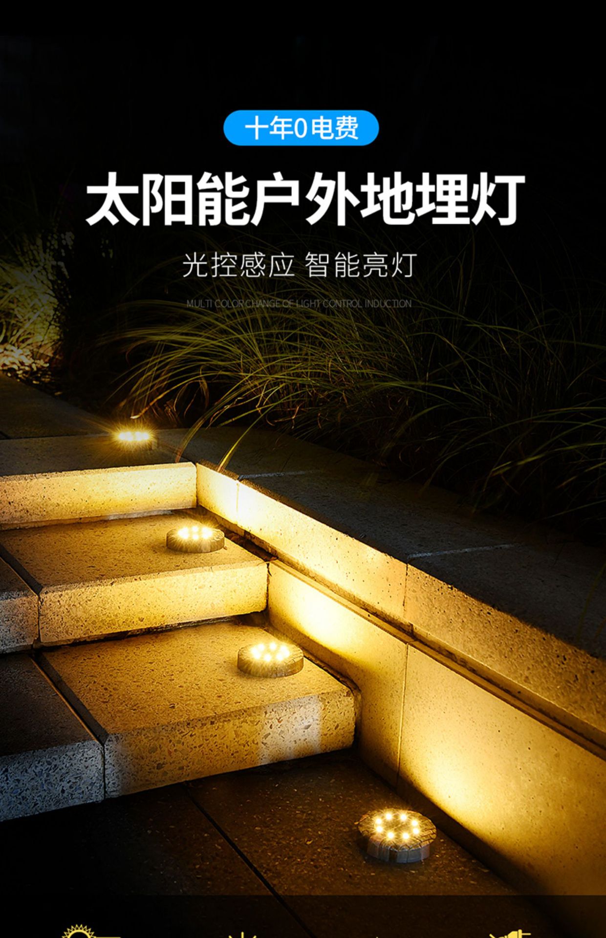 Cross-border bestsellers: Solar resin ground lamps, solar simulation stone lamps, outdoor rainproof courtyard landscape lamps pic 14