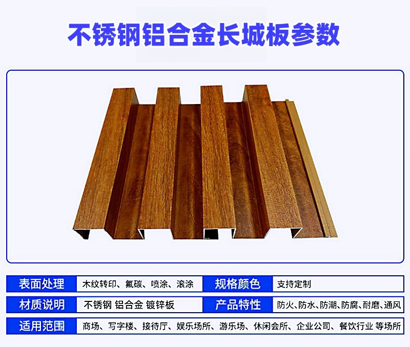 304不锈钢长城板凹凸背景墙广告电梯门头室内外装饰板镜面格栅板详情4