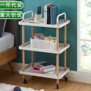 Factory direct sales: Household multi-functional storage rack with wheels, rotating bathroom floor-standing storage basket, bathroom laundry basket pic 7