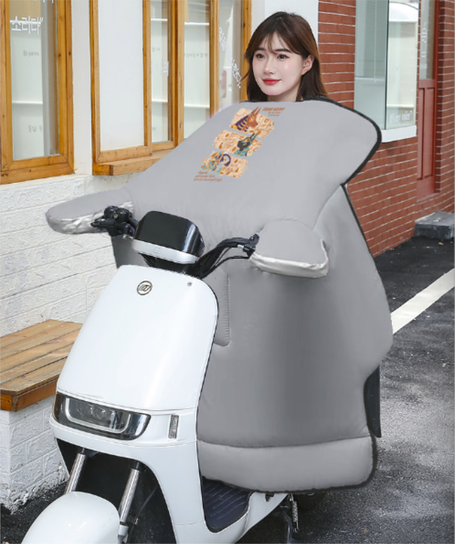 电动车挡风被亲子款冬季加厚防风罩摩托车通用挡风被护腿护肩罩详情19