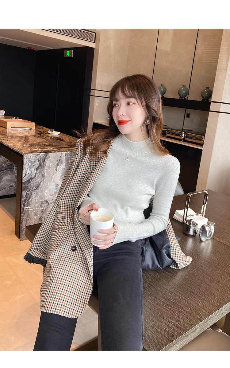 针织衫女春秋半高领打底衫内搭秋冬洋气毛衣年新款上衣详情21