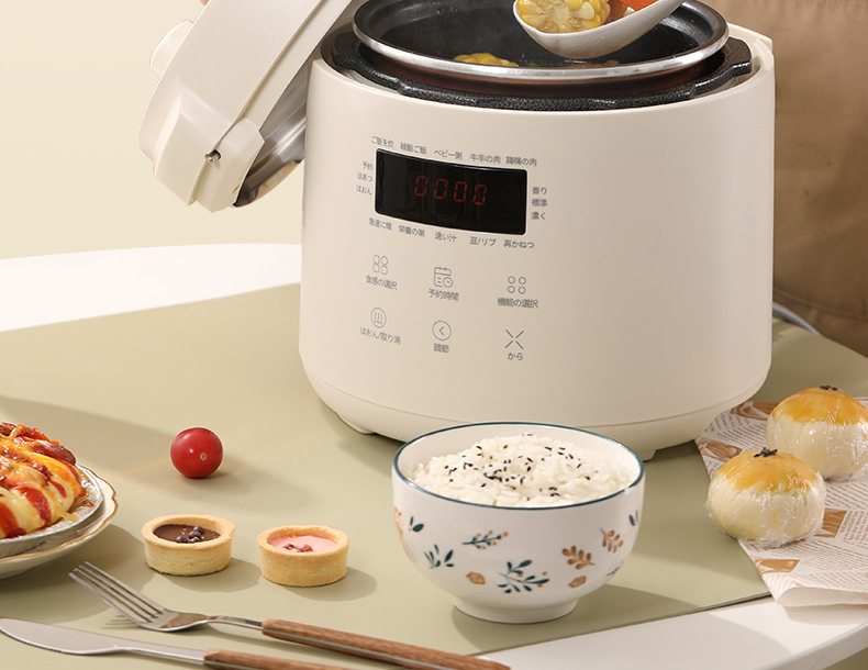 gioia multi-functional 2.5L pressure cooker, mini touch rice cooker and smart electric stew pot pic 10