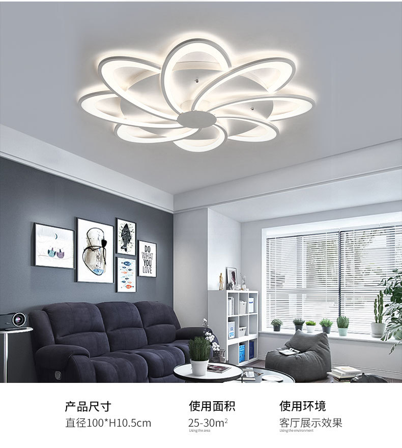 New style living room light, creative home apartment, modern and elegant, Tmall Genie study, bedroom, master bedroom LED ceiling light pic 10