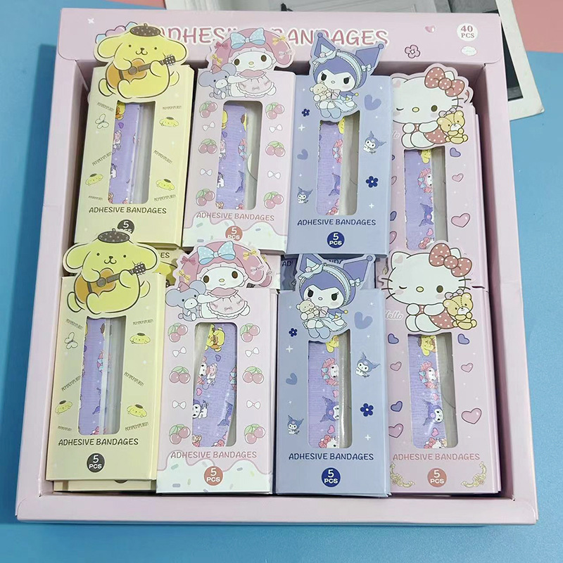 Sanrio Kuromi Band-aid box set: 5 pieces of waterproof and breathable band-aids for students and children, wound patches, and hemostatic patches pic 11