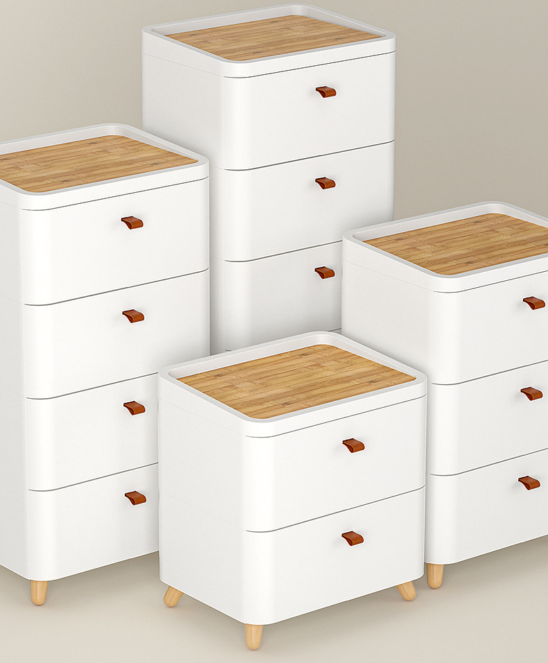 日式抽屉式收纳柜 家用塑料整理收纳柜客厅零食玩具收纳柜床头柜详情4