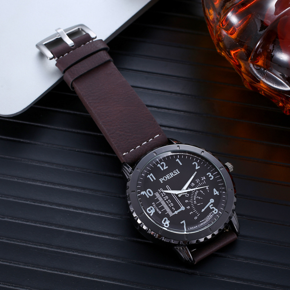 A08223men gift set Business Gift Set Wallet + Belt + Glasses + Watch 4pcs/s pic 4